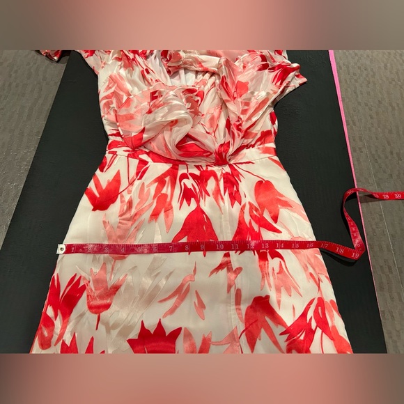 Saloni Midi Size 2 Floral Dress - Picture 12 of 12